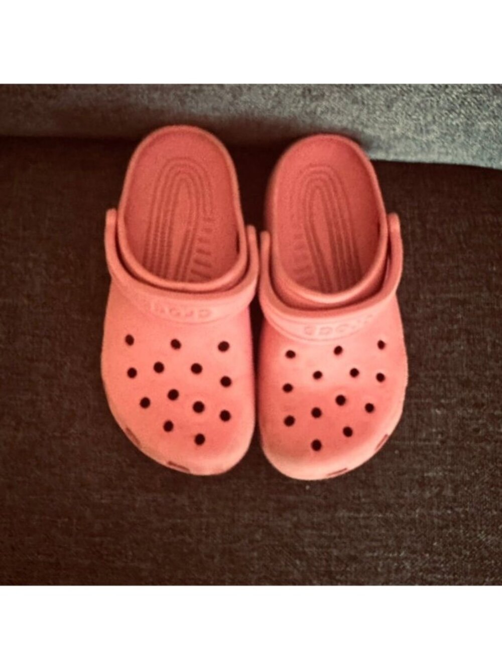 Crocs Kids Size 4 Pink Clogs lightweight Slip-On Strap Summer Water Beach Pool